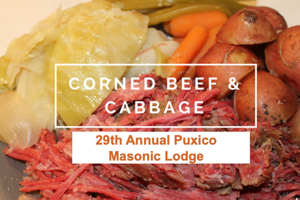 29th Annual Masonic St. Patrick's Cornbeef & Cabbage Dinner