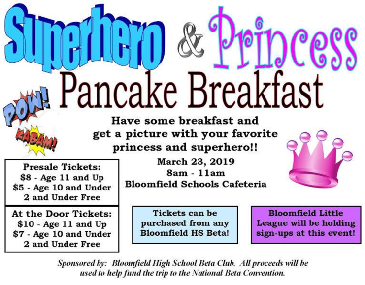 Superhero & Princess Pancake Breakfast