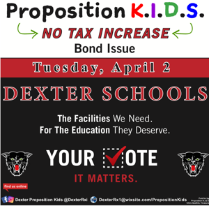 Dexter Public School Bond Issue on the April 2nd Ballot!  What to know! Part 2