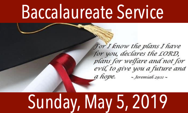 DHS Baccalaureate Service Set for Sunday, May 5, 2019