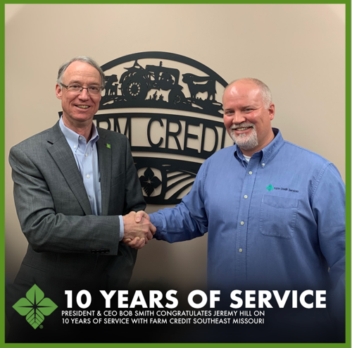 Jeremy Hill Celebrates 10 Years with Farm Credit in Dexter
