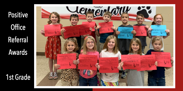 Southwest Elementary 1st Grade Students Earn Positive Office Referral Awards