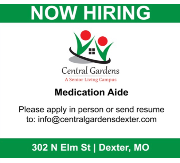 Central Gardens Is Now Hiring Medication Aide