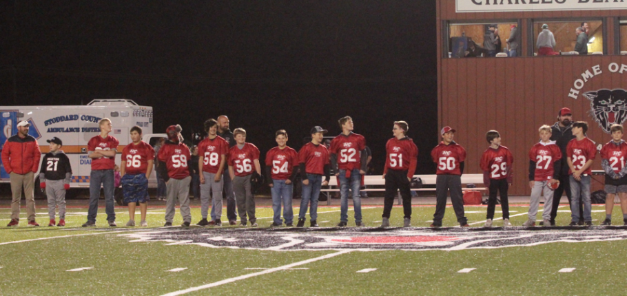Little League Football Team Recognized at Friday Night Halftime