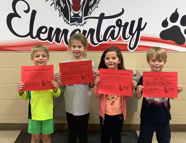 First Grade Students Earn Positive Office Referral Awards