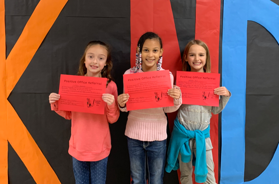 Second Grade Students Earn Positive Office Referral Awards