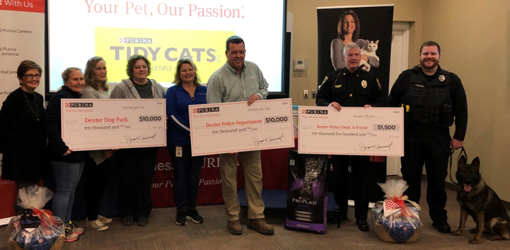 Dexter Police Department Receives Substantial Donation from Nestle Purina