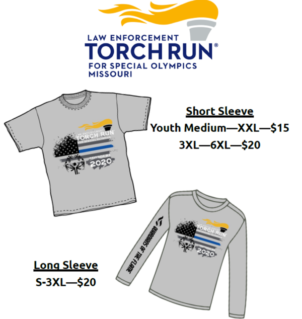 Dexter PD Selling Shirts for 2020 Special Olympics Torch Run