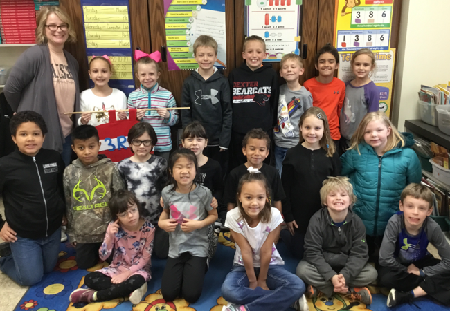 2nd Grade Students Earn February 2020 3Rs Flag at Southwest Elementary