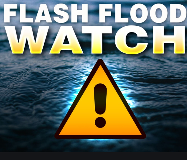 Flash Flood Watch Issued Through Wednesday Morning