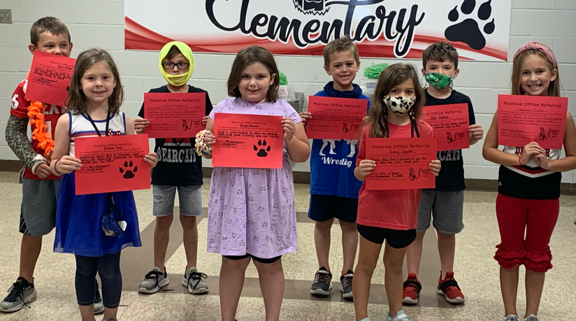 First Grade Students Earn Positive Office Referral Awards