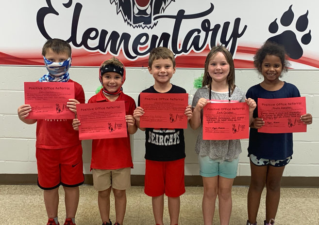 Southwest Elementary 1st Grade Students Earn Positive Office Referral Awards