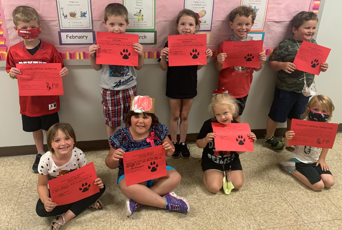 Southwest Elementary Kindergarten Students Earn Positive Office Referral Awards