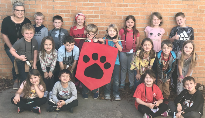 First Grade Class Earns 3Rs Flag for October 2020