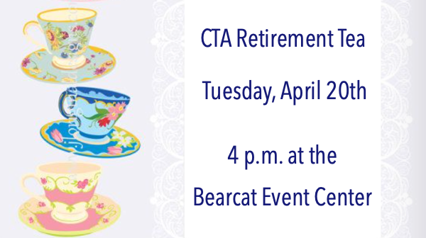 Dexter CTA Retirement Tea TODAY!