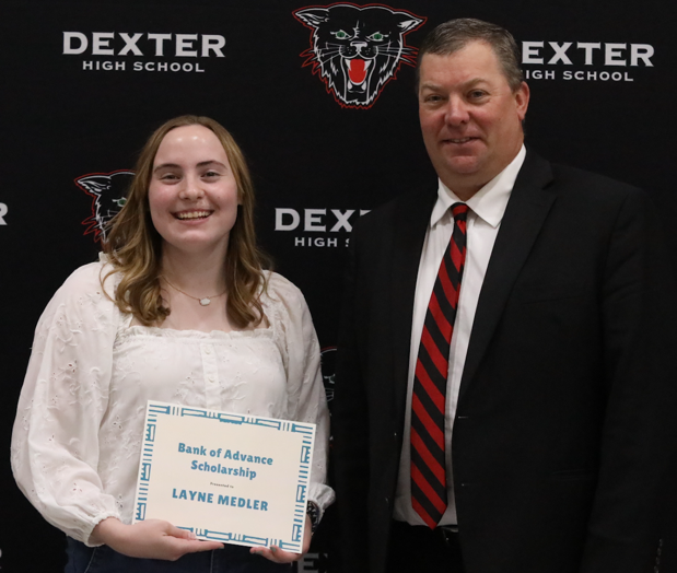 2021 Bank of Advance Scholarship Presented to Layne Medler