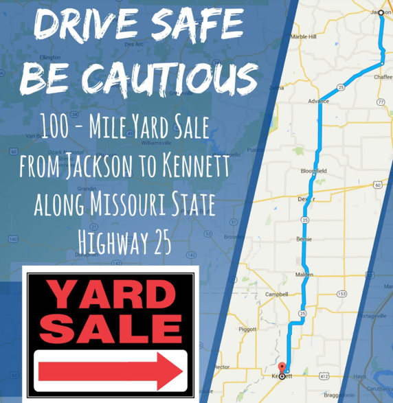 100-Mile Yard Sale Kicks off this Week; Drivers Urged to Use Caution