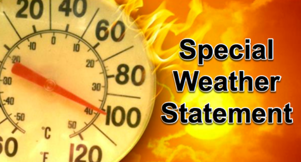 Heat Index Values 100 - 105 Today!