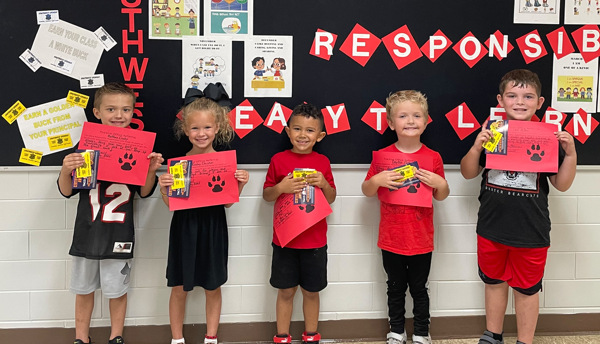 Kindergarten Positive Office Referral Awards at Southwest Elementary