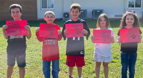 First Grade Positive Office Referral Awards at Southwest Elementary