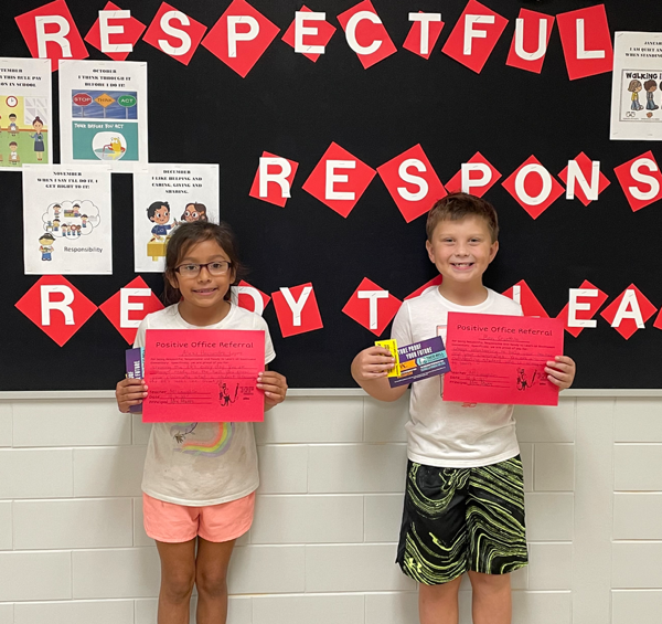 Second Grade Students Earn Positive Office Referral Awards at Southwest Elementary