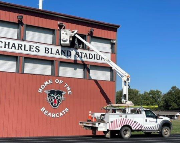 Sparklight Helps Install New Hudl Camera at Charles Bland Stadium