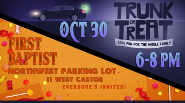 First Baptist Church to Host Trunk or Treat