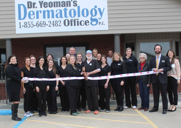 Ribbon Cutting at Dr. Yeoman Dermatology Office in Dexter