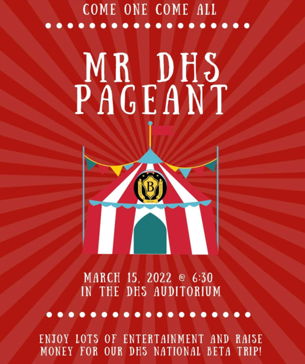 DHS Sr. Beta Club Will Host Mr. DHS Pageant