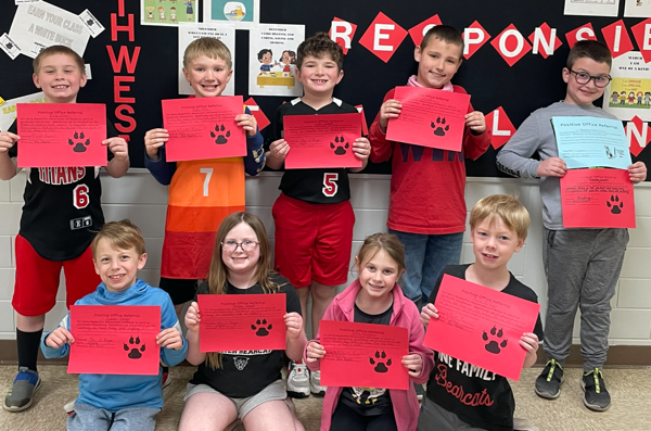 Southwest Elementary 2nd Grade Students Earn Positive Office Referral Awards