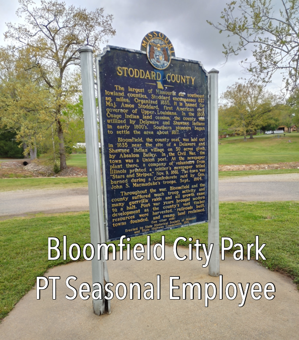 City of Bloomfield Park Seeks PT Seasonal Worker