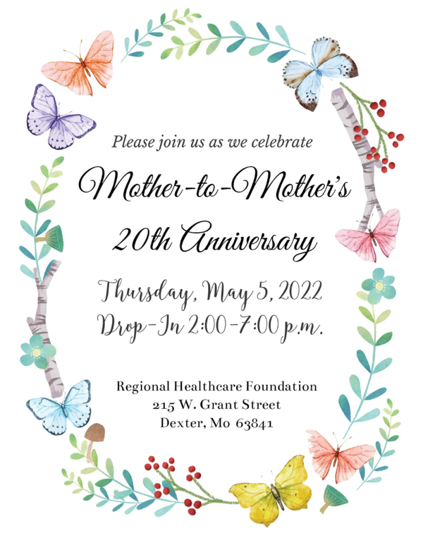 Mother-to-Mother Program to Celebrate 20 Years with Reception