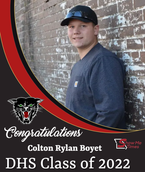 Congratulations DHS Class of 2022 Colton Rylan Boyet