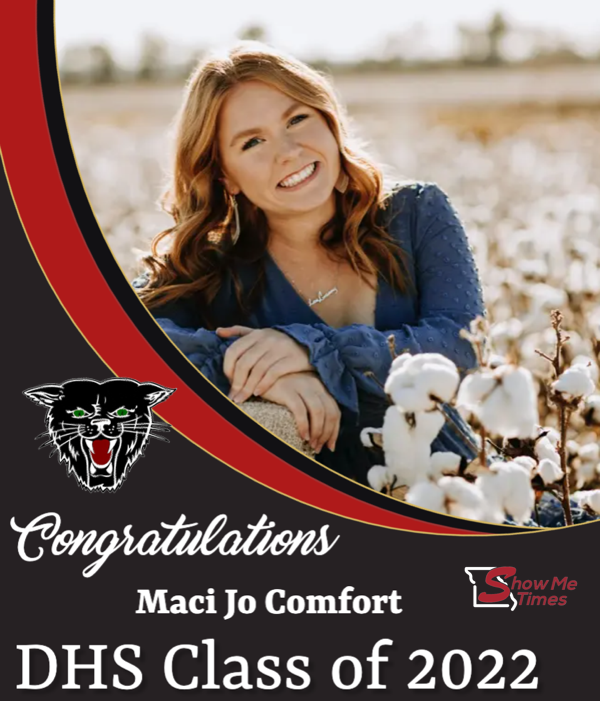 Congratulations Dexter High School Class of 2022 Maci Jo Comfort