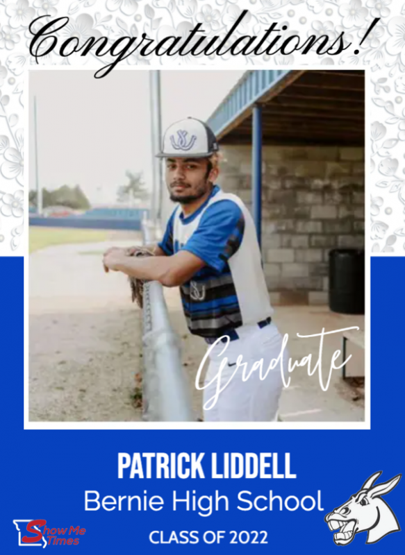 Congratulations Bernie High School Class of 2022 Patrick Liddell