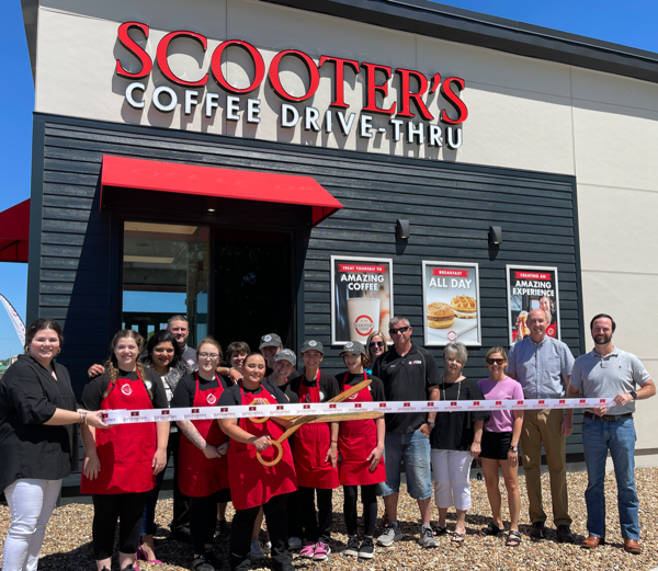 Scooters Coffee Ribbon Cutting 2022