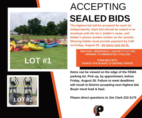 Puxico R-8 School is Accepting Sealed Bids