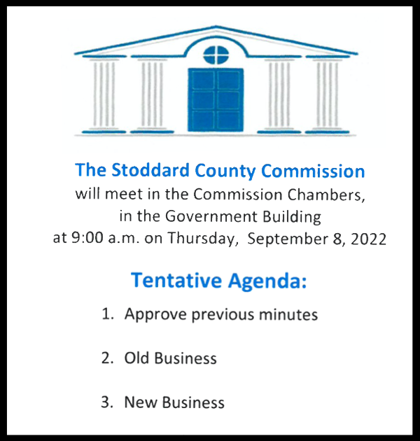 Stoddard County Commission Meeting Date Change