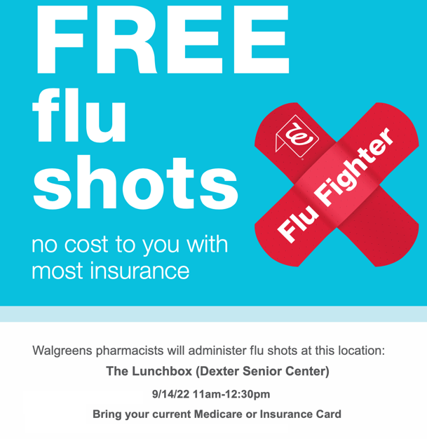 Get Your Flu Shots at The Lunchbox (Dexter Senior Center)