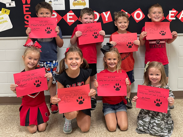 Kindergarten Students Earn Positive Office Referral Awards