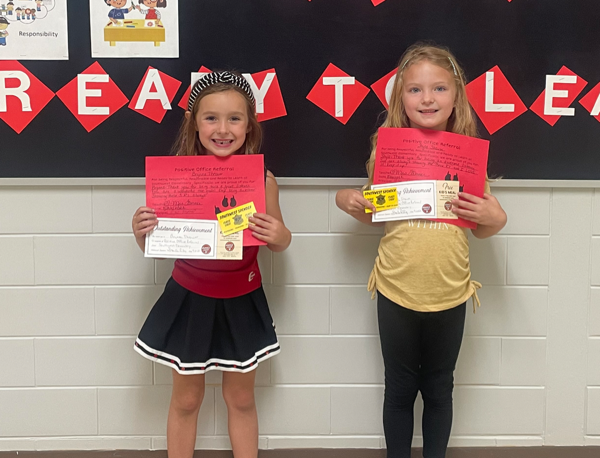 Kindergarten Students Earn Positive Office Referral Awards