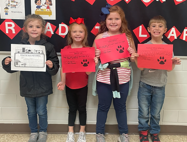 Kindergarten Students Earn Positive Office Referral Awards