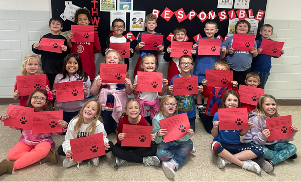 Second Grade Students Earn Positive Office Referral Awards