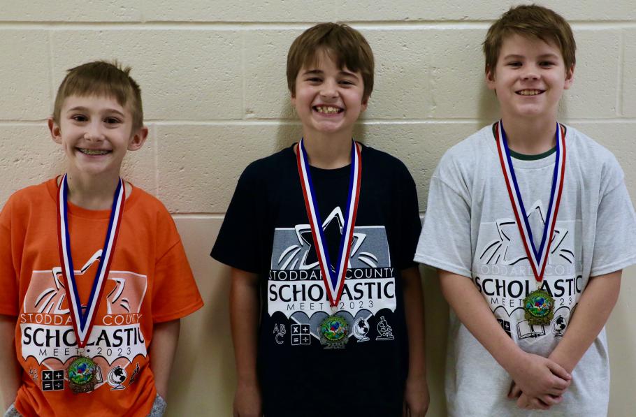 2023 Stoddard County Scholastic Meet Grade 4 Math Winners