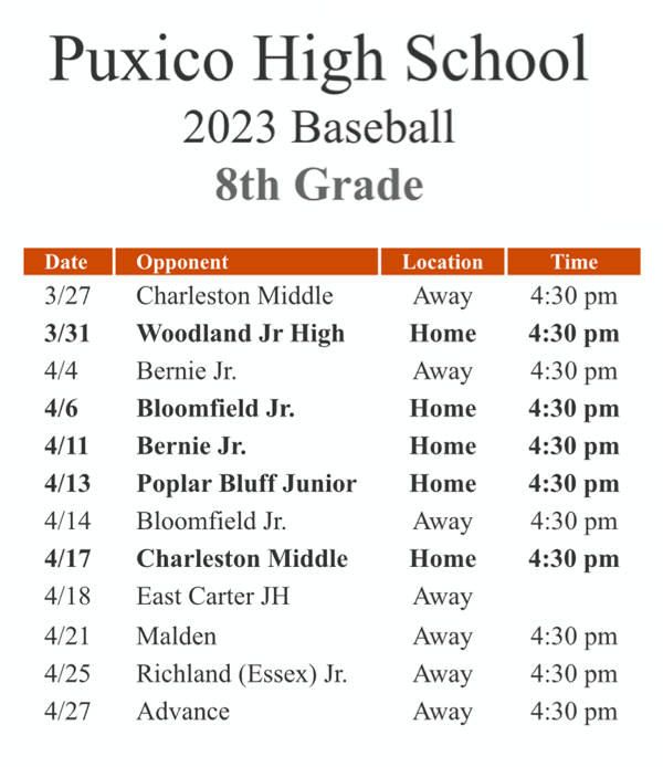 2023-puxico-jr-high-school-baseball-schedule