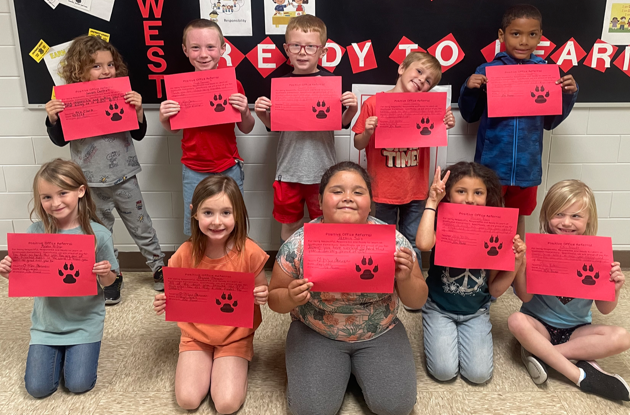 Southwest Elementary Honors Kindergarten Students with POR Awards