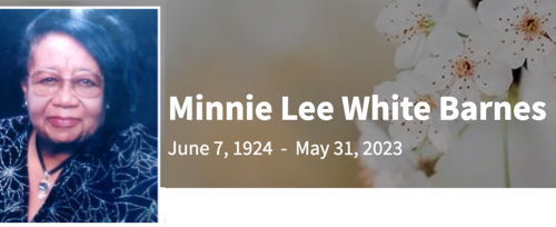 In Memory of Minnie Lee (White) Barnes