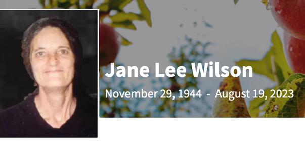 In Memory of Jane Lee Wilson