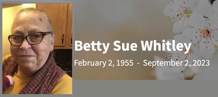 In Memory of Betty Sue Whitley