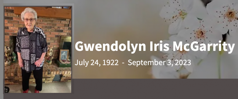 In Memory of Gwendolyn Iris McGarrity